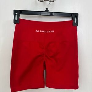 Alphalete Red Amplify Shorts 4.5”